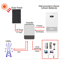 Système solaire hybride 10KW/12KW MPPT Kit complet 51.2V Lithium-ion 60KWH Générateur d'énergie hors réseau pour usage domestique Tianon T-001