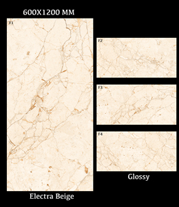 2022 Carreaux de sol en porcelaine vernis glaçure numérique au design moderne brun clair haute résolution 600x1200mm - Product Image 2