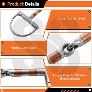 Mors d'entraînement en acier inoxydable avec anneau en D - Haute stabilité, contrôle fluide, confort d'équitation, couleurs et tailles personnalisables - Product Image 2