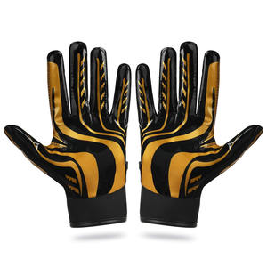 Gants de football personnalisés antidérapants en Spandex/Polyester - Haute qualité, créez vos propres gants de football américain sur mesure - Product Image 2