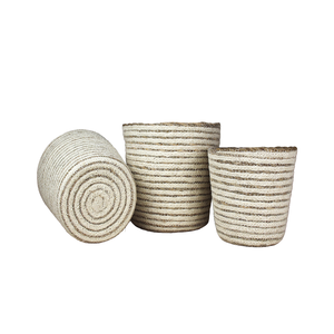 Maceta de vivero tejida a mano de algas marinas naturales de estilo nórdico, cesta de almacenamiento de decoración del hogar duradera ecológica biodegradable - Product Image 4