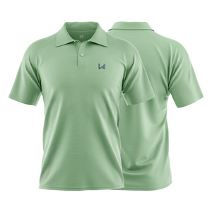 เสื้อโปโลของผู้ชายแบบแห้งเร็วออกแบบได้ตามต้องการด้วยผ้าทอระบายอากาศได้โลโก้ด้านหน้าแบบลำลองและกีฬาแขนสั้น - Product Image 4