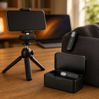 Kit de microphone cravate sans fil DX02 avec suppression du bruit, ensemble de micros à condensateur pour streaming, interviews et enregistrements