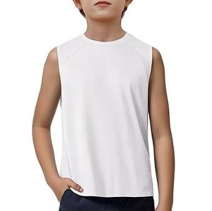 Débardeur blanc pour enfants de haute qualité, été, 100% coton, uni, col rond, débardeur, vente en gros de vêtements pour enfants - Product Image 6