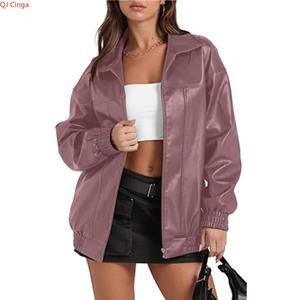 Nouveau manteau d'hiver pour femmes avec veste en cuir véritable de Style Explosion court Denim revers Outwear mode tendance hauts - Product Image 2