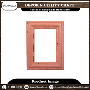 Handmade Wooden Mirror <b>Frame</b> Rectangular Oval Cutout Classic Design Tabletop Vertical Orientation - Product Image 5