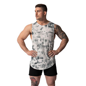 Camiseta sin mangas deportiva de entrenamiento de gimnasio para hombre OEM, Camiseta de algodón de secado rápido de alta calidad, camiseta musculosa con logotipo personalizado, diseño de punto transpirable - Product Image 1