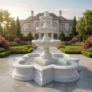 Fuente de Agua de Diseño Moderno, Tallada a Mano en Mármol Natural, Resistente al Agua y al Fuego, Duradera, Ecológica, para Interiores y Exteriores - Product Image 2