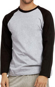 Personalizado hombres Algodón ligero raglán manga larga Streetwear transpirable hombres Casual algodón manga larga Slim-Fitness diseño deporte - Product Image 6