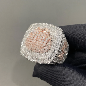 Custom Cartoon Face VVS Moissanite Diamond <b>Iced</b> Out Hip Hop 925 Starling Silver Luxury Statement Jewelry Gift For Unisex <b>Ring</b> - Product Image 4