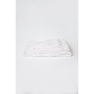 Ensemble de draps hypoallergéniques jumeaux blancs avec micropeluche et sommeil en bambou 4 ensembles de draps et de taies d'oreiller sans application - Product Image 1