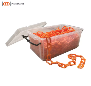 Cadena de poste corto de plástico de un solo color personalizada de 50M y 6MM para gestión de multitudes empaquetada para un uso fácil - Product Image 2