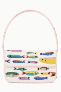 Sacs à bandoulière uniques et colorés pour les soirées, sac à bandoulière à motif de poisson perlé, sac à main nautique fait à la main, mariages et célébrations - Product Image 4