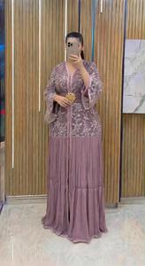 Vestido Kaftán Marroquí de Seda Bordado de Lujo para Mujer, Vestido Largo Tradicional, ODM, Primavera, Verano, Invierno, Elegante, Holgado, para Boda - Product Image 4
