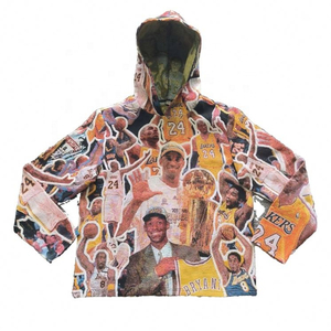 เสื้อมีฮู้ดสำหรับผู้ชายพรมลายโอเวอร์ไซซ์ขนาดใหญ่บริการ OEM - Product Image 5