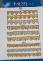 Dentelle en dentelle de miel écologique avec broderie de paillettes en fil doré, motif floral, garniture de luxe pour mariage et soirée, designs de couture pour sacs