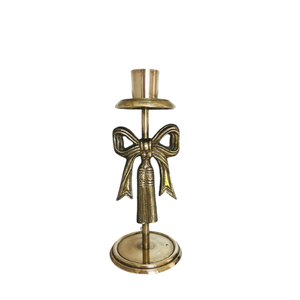 Candelabro de aluminio pequeño con acabado dorado hecho a mano, diseño único, decoración ecológica para el hogar para Navidad - Product Image 2