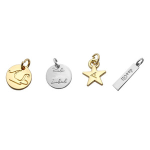 Etiquetas personalizadas para logotipo de marca, joyería de plata de ley 925, grabado - Product Image 6