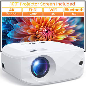 Mini Proyector de Video HAPPRUN 12000L 1080P WiFi con Bluetooth para Cine en Casa, Lente de Enfoque Automático y Enlace de Pantalla con un Solo Paso, Enchufe Estadounidense - Product Image 1