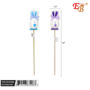 Decorazione da Giardino a Forma di Coniglio Pasquale, 14 Pollici, in Plastica Dipinta, per Esterni - Product Image 1