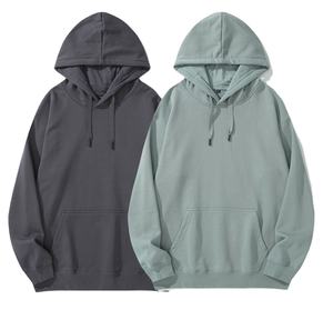 Sudadera con capucha y sudadera básica de mezcla de algodón 100% de alta calidad para hombre, diseño forrado informal con cuello con capucha de patrón sólido para invierno - Product Image 2
