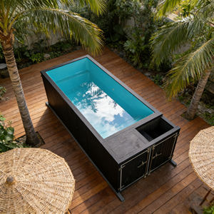 Piscina de Natación y Spa de Lujo, Rectangular, Independiente, Elevada, de Fibra de Vidrio para Exteriores - Product Image 4