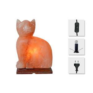 โคมไฟเกลือหิมาลายันทรงแมวเป็นมิตรต่อสิ่งแวดล้อมใช้ตกแต่งบ้านดีไซน์เป็นเอกลักษณ์ - Product Image 3