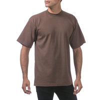 T-shirts à manches courtes pour hommes Pro Club, en coton/fibre de bambou, col rond, coupe ample, 250 GSM, séchage rapide, respirant