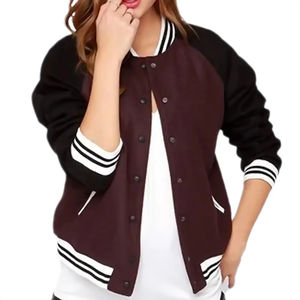 Chaqueta Bomber de Moda para Mujer con Cuello Personalizado, 100% Poliéster Transpirable, Relleno de Algodón Teñido Liso, Crudo Procesado para la Venta - Product Image 3