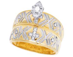 Anillo nupcial de diamante de moissanita chapado en oro amarillo de estilo único, conjunto en plata 925, joyería de boda elegante para mujer - Product Image 2