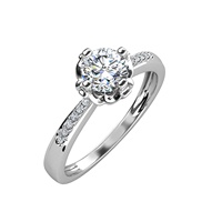 Bague Moissanite plaquée or 18ct en argent sterling S925 bijoux fins pour femmes avec certificat GRA bijoux de destin