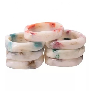 Superventas estilo americano multicolor resina sombreada blanco resina brazalete encanto pulsera personalizado Color Logo Venta caliente bajo MOQ - Product Image 6
