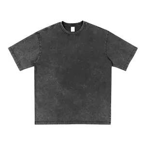 T Shirt Vintage Wash Tee Shirts Avec Logo Personnaliser T-Shirts Plus Size Vêtements pour Hommes Cotton Dye Vintage T-shirts