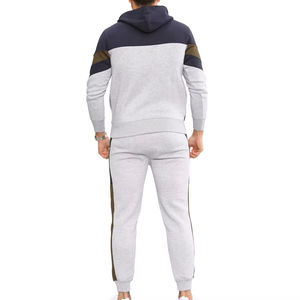 2025 nouveau Style couleur contraste survêtement ensemble impression personnalisée formation et Jogging porter hommes survêtement - Product Image 3