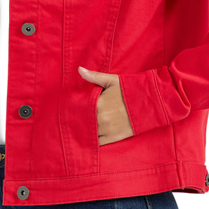 Veste en jean de haute qualité décontractée Veste en jean unie personnalisée pour femmes Veste en jean décontractée respirante pour femmes - Product Image 4