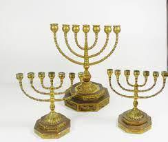 menorahs tin Stylish Brass Menorah <b>Candle</b> Holder Jewish Hanukkah Lamp Decorative <b>Candle</b> Stand Elegant Home Accent - Product Image 5