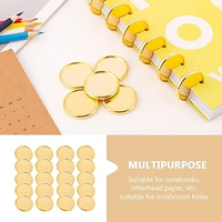 Großhandel kunden spezifische 23mm Metall Gold Aluminium Bindung DIY Notebook Planer Disc Binding Notepad