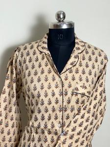 <b>Green</b> Ikat Print Women's Cotton Shirt with Handcrafted <b>Lace</b> Decoration Bohemian Style Long Sleeve Casual Top - Product Image 2