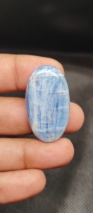 คริสตัลไคยาไนต์สีน้ำเงินคุณภาพดีที่สุด แบบหลวม ทรงหลังเบี้ย สำหรับทำเครื่องประดับ ขนาดคละ - Product Image 4