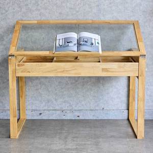 โต๊ะเขียนแบบไม้เนื้อแข็งทันสมัยพร้อมท็อปกระจกขนาด 120x60 ซม. สำหรับใช้ในสำนักงานหรือห้องนอน - Product Image 3