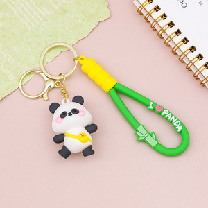 พวงกุญแจคุ้กกี้แพนด้า 3 มิติ น่ารัก สร้างสรรค์  ตุ๊กตาทำจากยางนิ่ม  ของตกแต่งรถยนต์และกระเป๋า  ของขวัญ - Product Image 4