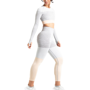 <b>Women's</b> Quick-Dry Seamless Yoga Set Reversible Sports Bra <b>Leggings</b> Breathable Athletic Fitness Tops Bottoms Solid <b>Pattern</b> XS - Product Image 1