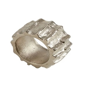 Servilleteros redondos geométricos, servilletero de oro hueco de Metal para mesa de cena, fiesta, decoración de boda - Product Image 4