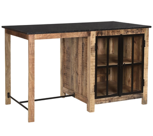 Îlot de cuisine en marbre bloc de cuisine solide design industriel vintage - Product Image 2