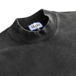 Sudadera con estampado de soplo de logotipo personalizado de peso pesado, sudaderas con capucha de lana, sudadera de algodón, ropa de calle personalizada, sudadera con lavado ácido - Product Image 2