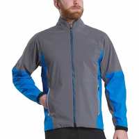 Veste de golf à capuche pour homme, col montant en toile, tissu extensible respirant, coupe-vent imperméable, option logo personnalisé, style formel