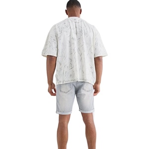 Jean en coton extensible de haute qualité, best-seller, design à deux poches, délavage acide, short uni tendance pour homme - Product Image 5