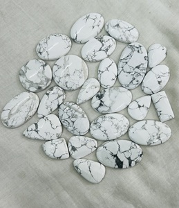 Lote al por mayor de cabujón de howlita natural 100%, piedras preciosas sueltas curativas suaves, opciones de tamaño de alambre de cristal personalizado disponibles - Product Image 2