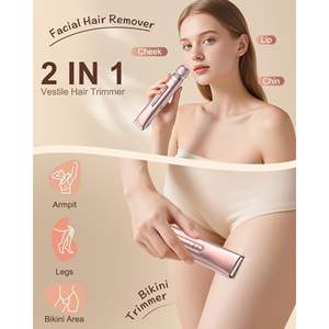 Depiladora Eléctrica Recargable 2 en 1 para Mujer, Resistente al Agua, con Cuchillas de Cerámica Reemplazables para el Área del Bikini y Axilas - Product Image 6