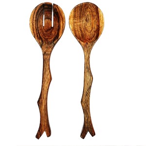 Accesorios Únicos para el Hogar, Juego de Servidores de Ensalada de Acacia, Ecológicos, Aptos para Lavavajillas, Utensilios para Ensalada, Hechos en India - Product Image 6